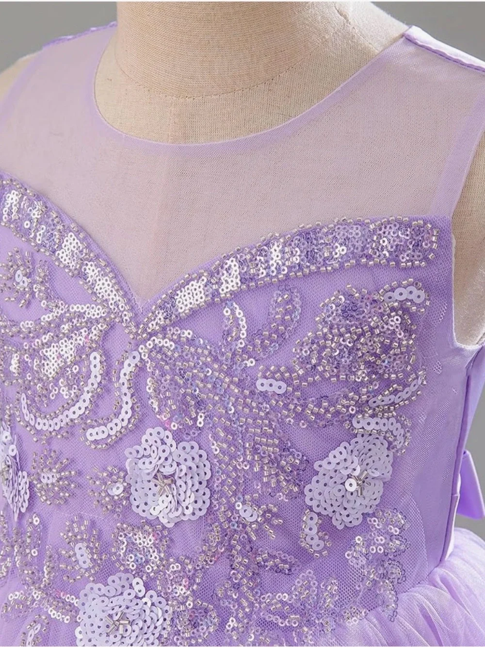 NWT IDOPIP Girls 170 Lavender Butterfly Sequin Tulle Pageant Gown Dress
